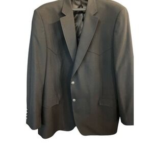 Red Sky Black Frisco 488 Hopsack Silver Button Men Western Blazer Sport Coat 50R